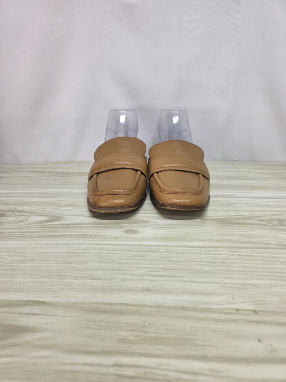 Franco Sarto Tan Leather Backless Penny Mules - Picture 2 of 9